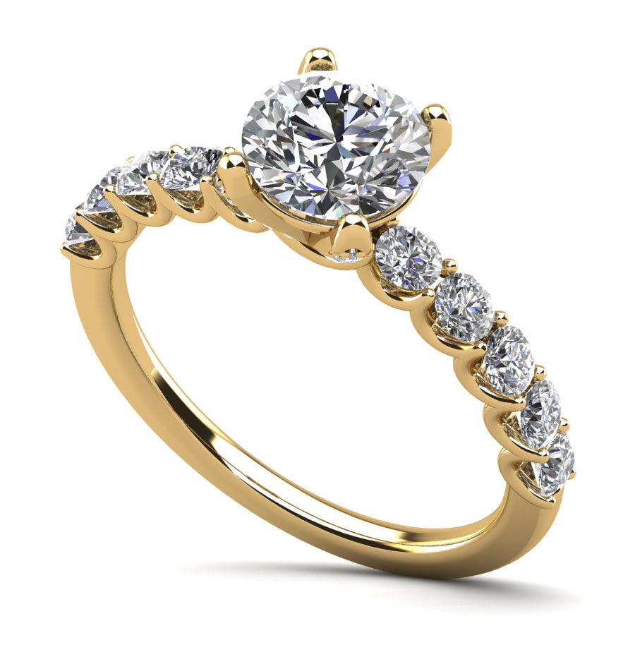 Sparkle Brilliant Round Diamond Engagement Ring Lab-Grown Diamond  with 2.18 ct. (1.50 ct. center diamond)