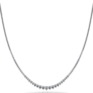 Graduated Shiny Link Diamond Necklace Diamond  with 6.01 ct.(finished)
