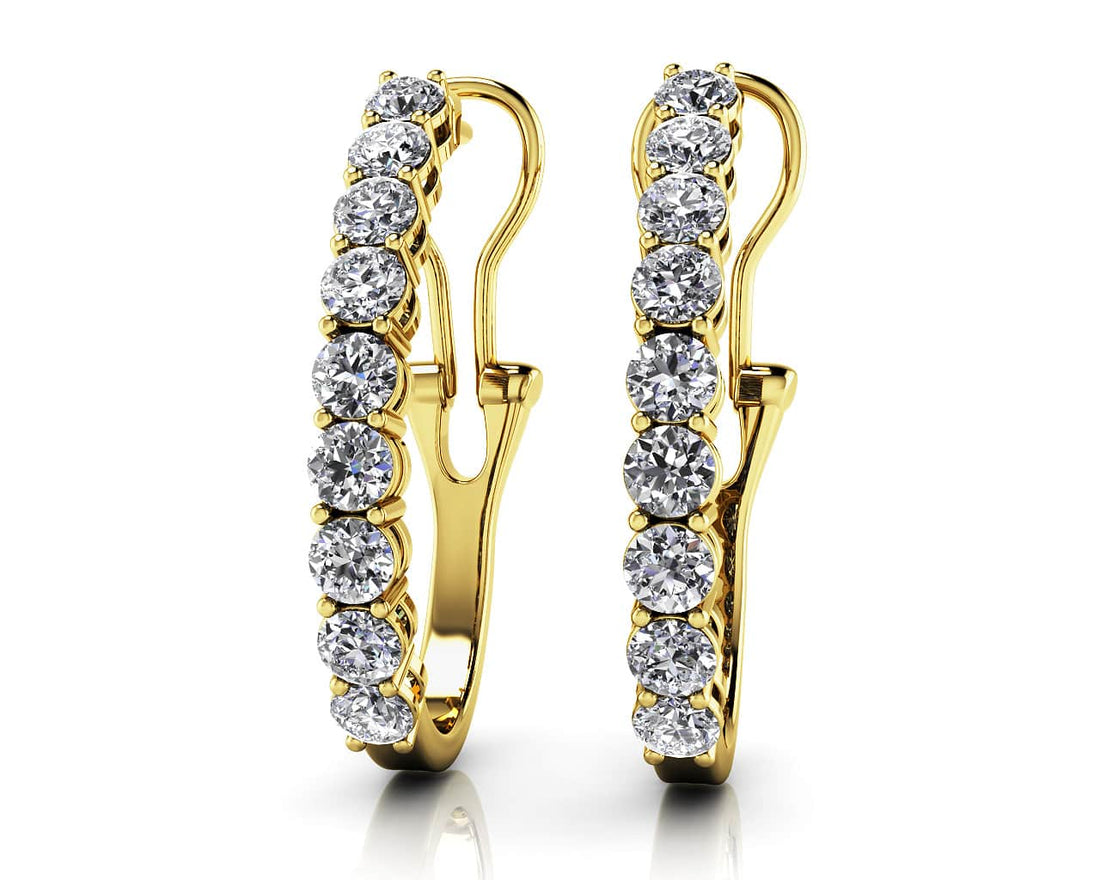 Scoop Diamond Earrings Lab-Grown Diamond  with 1.44 ct.(finished) 2.8mm