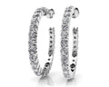 Timeless Diamond Hoop Earrings Lab-Grown Diamond  with 0.97 ct.(finished) 1.7mm
