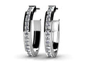Floating Diamond Hoop Earrings Lab-Grown Diamond  with 1.25 ct.(finished) 1.8mm