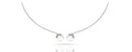 Double White Pearl Flexible Necklace Lab-Grown Diamond  with 0.51 ct.(finished) 1mm, 1.2mm