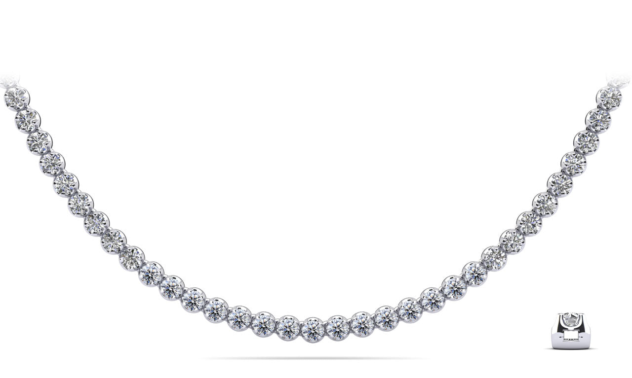 Classic Riviera Tennis Necklace Diamond  with 3.06 ct.(finished) 1.6mm