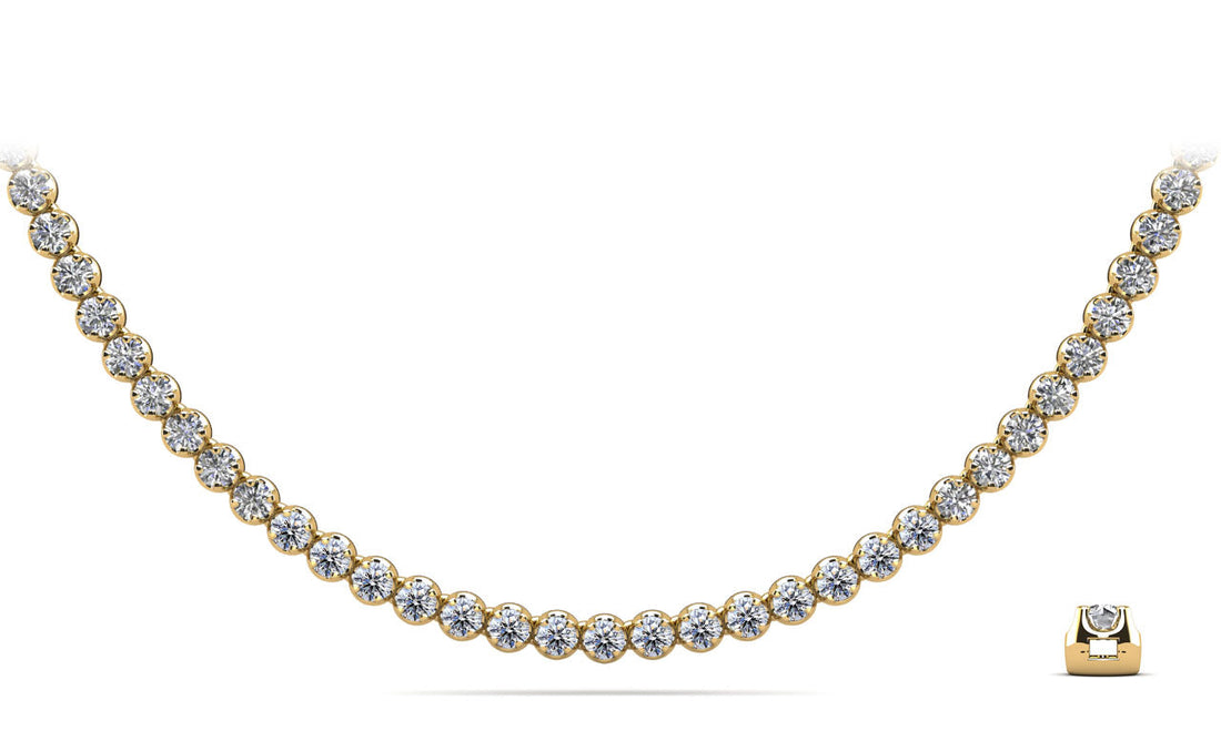 Classic Riviera Tennis Necklace Diamond  with 3.06 ct.(finished) 1.6mm