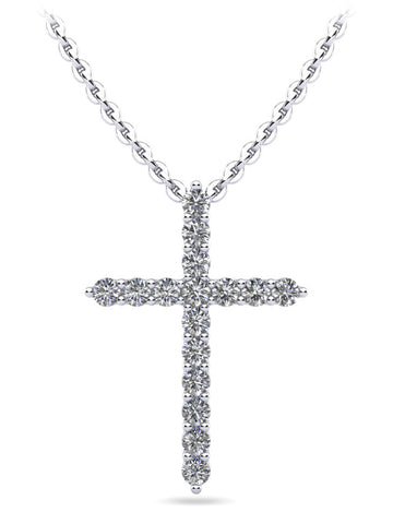 Timeless Cross Diamond Necklace Diamond  with 0.53 ct.(finished) 2mm