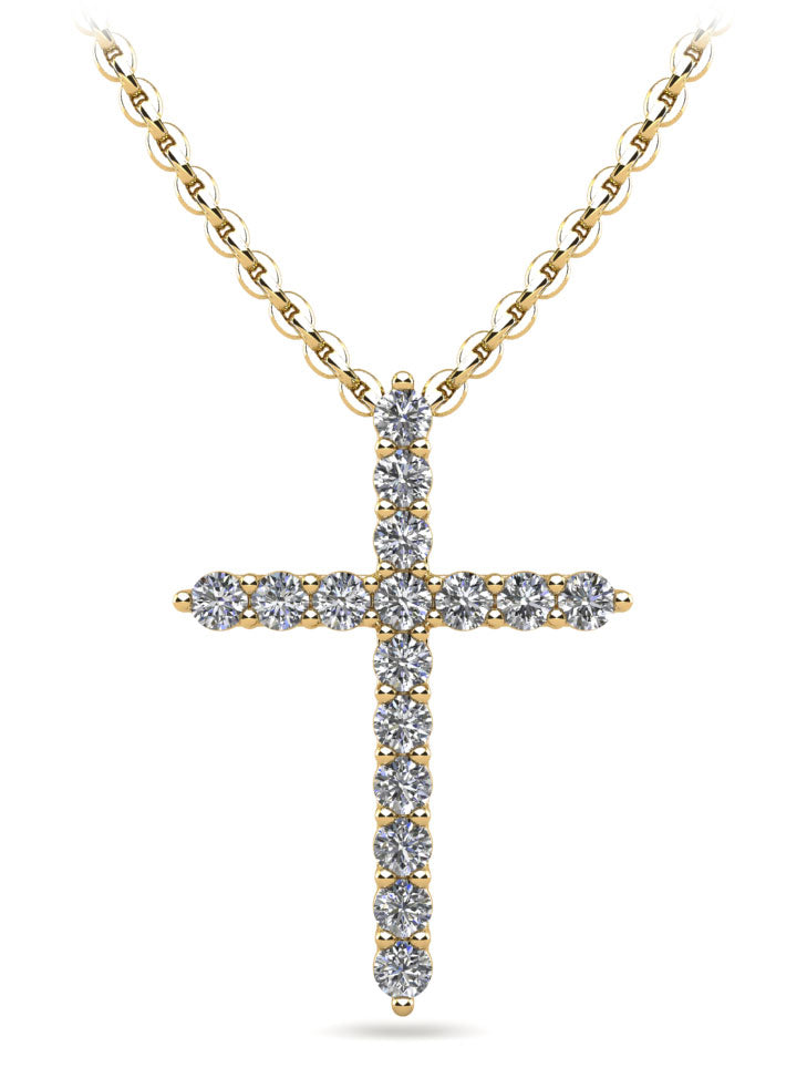 Timeless Cross Diamond Necklace Diamond  with 0.53 ct.(finished) 2mm