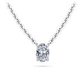 Oval Cut Vertical Diamond Solitaire Pendant Diamond  with 0.33 ct.(finished) 5x3mm