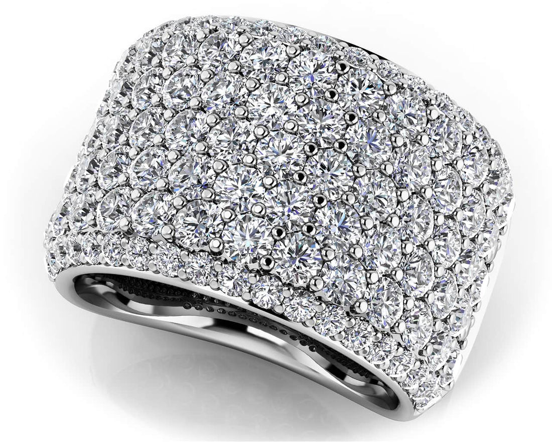 Signature Diamond Ring Lab-Grown Diamond  with 3.13 ct.(finished) 1.4mm, 2.2mm