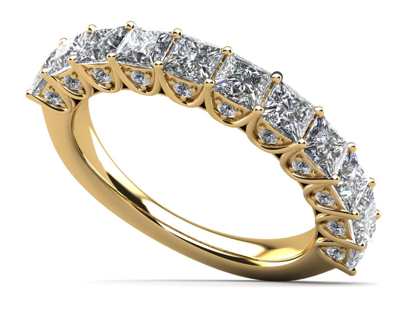 Princess Sunbeam Diamond Anniversary Ring Diamond  with 1.88 ct.(finished) 1.2mm, 3mm