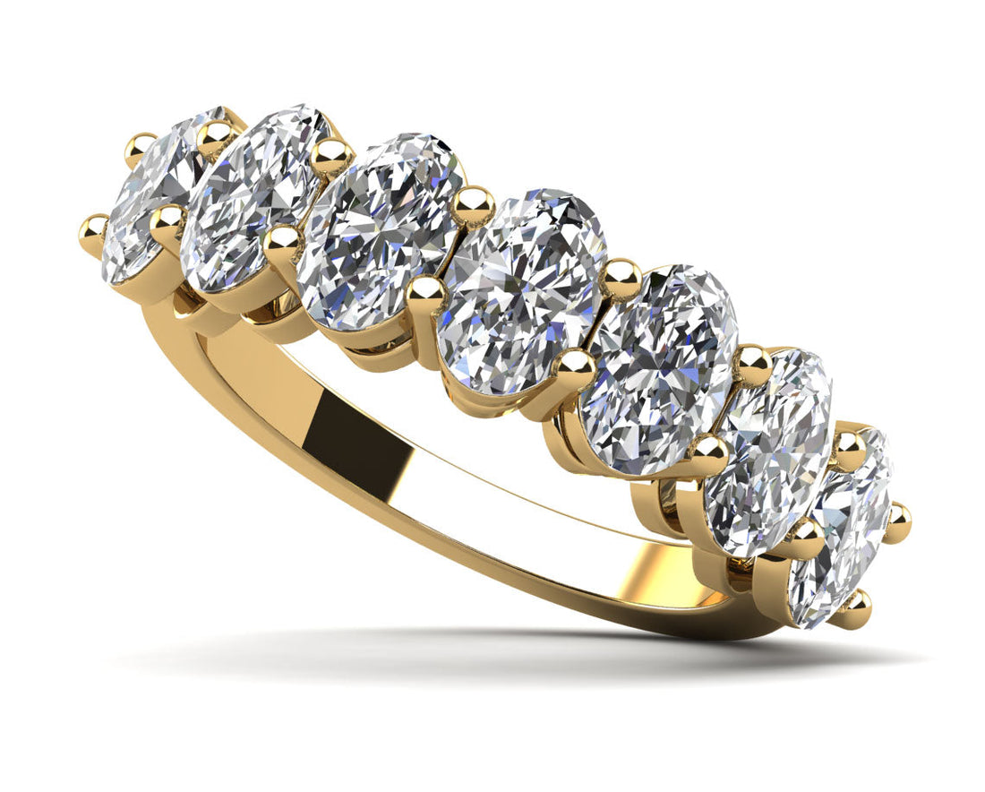 Oval Diamond Anniversary Ring Diamond  with 5.00 ct.(finished) 7x5mm