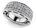 Princess Cut Four Row Diamond Ring Diamond  with 0.83 ct.(finished) 1.2mm, 2.0mm