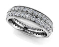 Milgrain Edge Double Row Eternity Diamond Ring Diamond  with 1.54 ct.(finished) 1.7mm