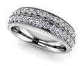 Milgrain Edge Double Row Diamond Ring Diamond  with 0.99 ct.(finished) 1.9mm