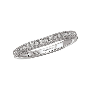 Orbelle Curved Matching Diamond Wedding Band in 14K White Gold
