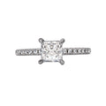 Orbelle White Gold Princess Cut Lab Grown Diamond Semi-Mount Ring