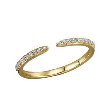 Luxora Classic 14K Yellow Gold Diamond Spike Ring