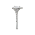 Orbelle Halo Semi-Mount 14K White Gold Pear Shaped Lab Grown Diamond Ring