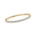 Luxora Ladies Fashion Diamond Flexible Bangle Bracelet | 14K Yellow Gold