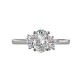 Orbelle Oval Lab Grown Diamond Semi-Mount Engagement Ring in 14K White Gold