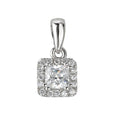 Aurenza Classics 14K White Gold Square Halo Diamond Pendant
