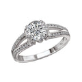 Glemera Split Shank Diamond Ring Semi-Mount 14K White Gold