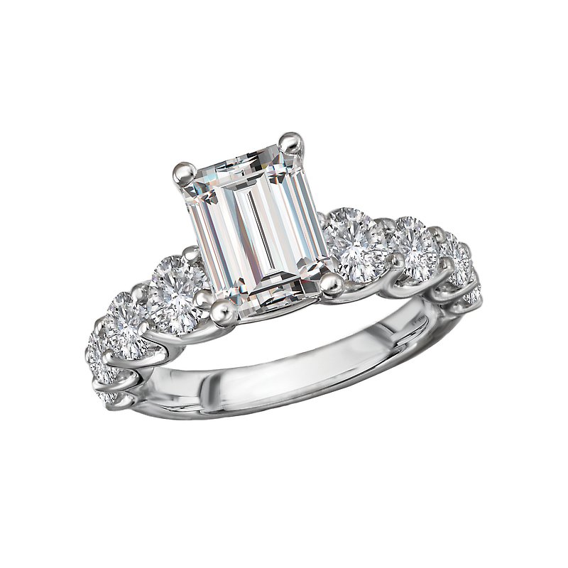 Bandora 14K White Gold Lab Grown Diamond Engagement Ring Semi-Mount