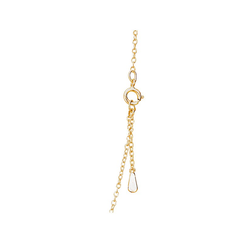 Luxora 14K Yellow Gold Diamond Bar Necklace | Adjustable Cable Chain
