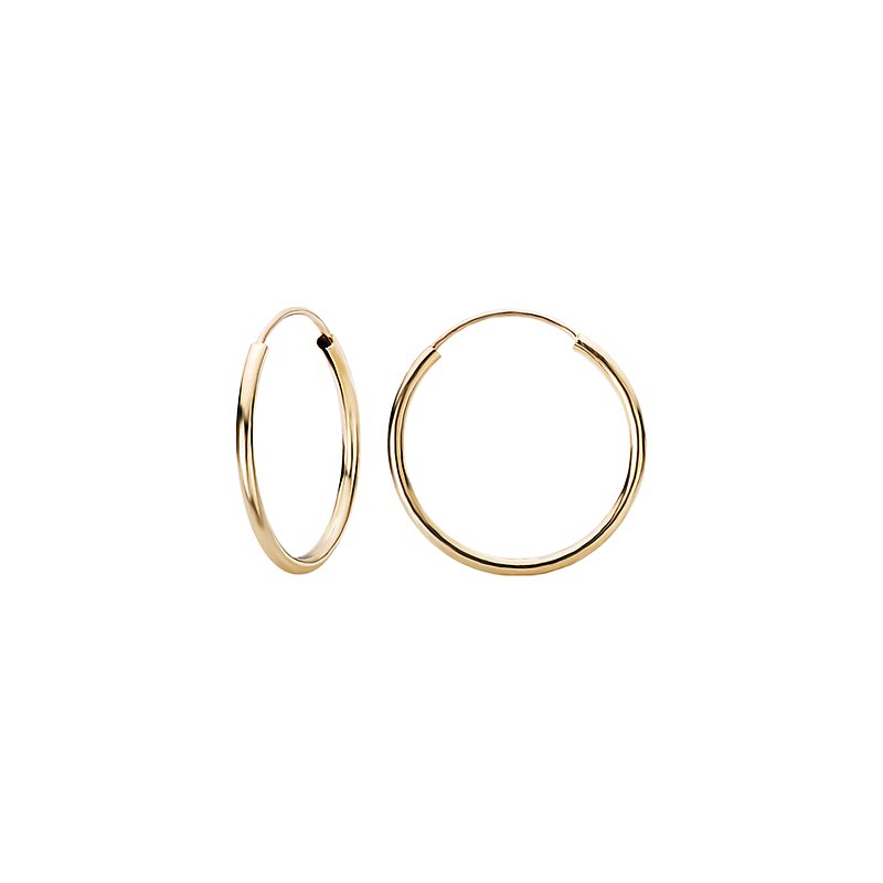 Luxora 14K Yellow Gold Endless Hoop Earrings - Chic Fashion Jewelry