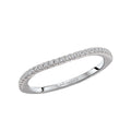 Orbelle Curved Wedding Band in 14K White Gold with Round Diamonds