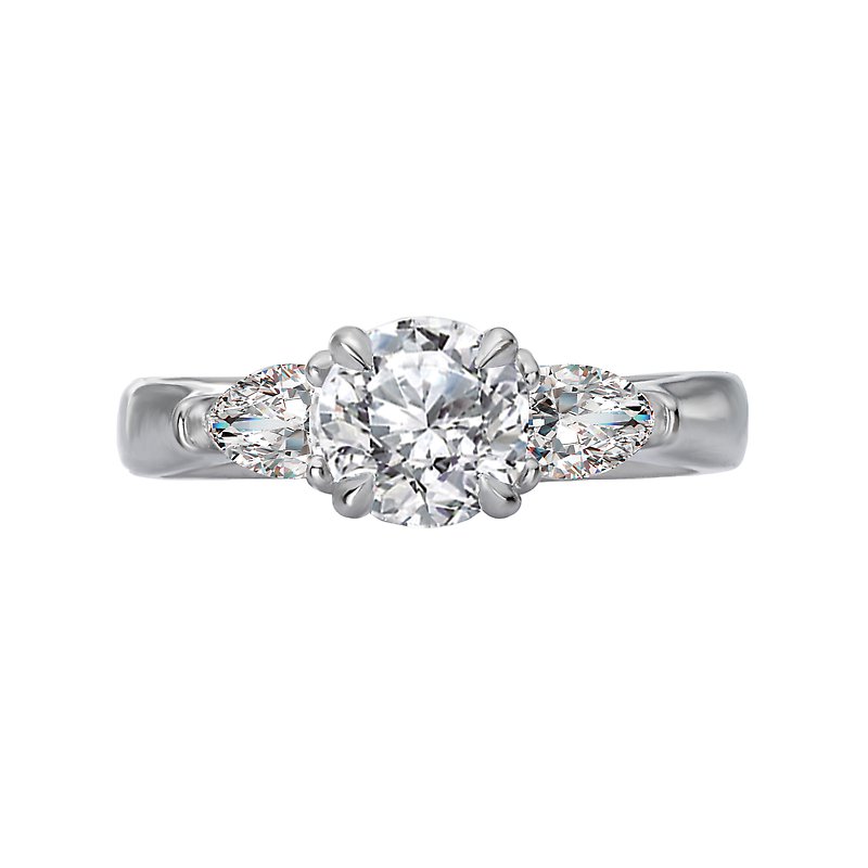 Orbelle 3-Stone Semi-Mount Lab Grown Diamond Ring