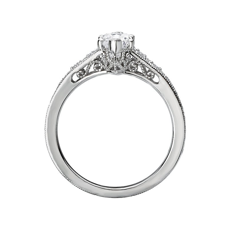 Orbelle Marquise Lab Grown Diamond Cathedral Engagement Ring
