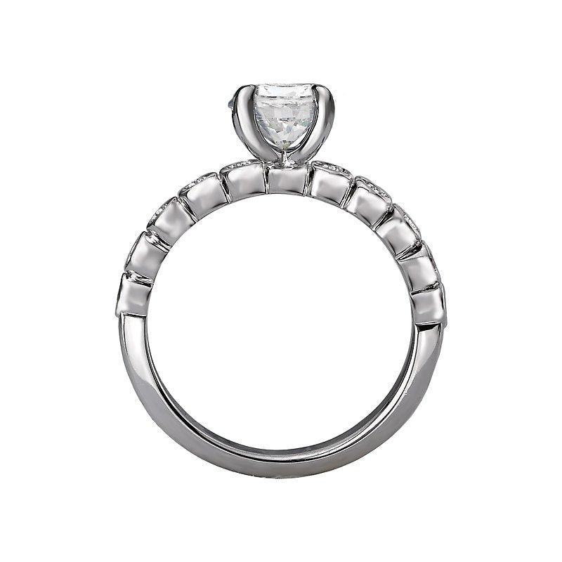 Orbelle 18K White Gold Semi-Mount Diamond Engagement Ring