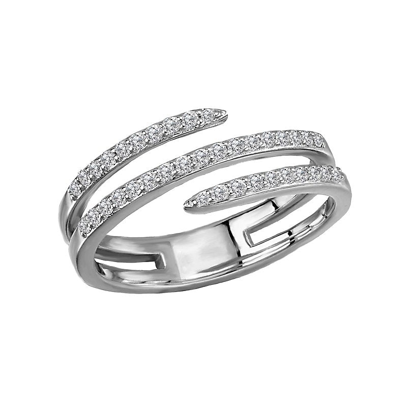 Luxora Classic 14K White Gold Diamond Fashion Ring