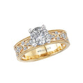 Orbelle 14K Yellow Gold Argyle Patterned Diamond Engagement Ring