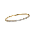 Luxora Ladies Fashion Diamond Bangle Bracelet | 14K Yellow Gold Round Cut White Diamond Jewelry