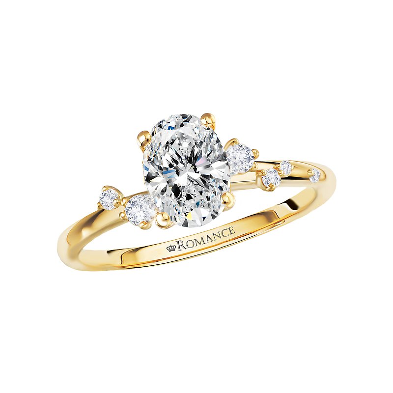 Orbelle 14K Yellow Gold Oval Diamond Semi-Mount Engagement Ring