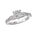 Vintage 14K White Gold Diamond Engagement Semi-Mount Ring