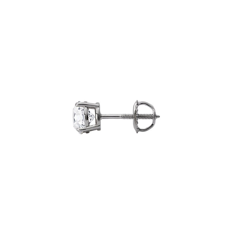 Luxora 14K White Gold Round Diamond Stud Earrings (D 1/3 carat total weight)