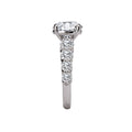 Orbelle Lab Grown Diamond Band Semi-Mount Engagement Ring - Bandora 14K White Gold Round Stone