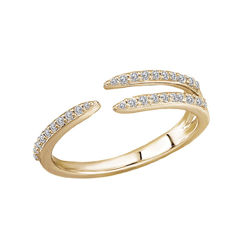 Luxora Classic 14K White Gold Ladies Fashion Diamond Ring
