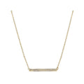 Luxora 14K Yellow Gold Diamond Bar Necklace | Adjustable Cable Chain