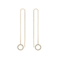 Luxora 14kt Yellow Gold Diamond Circle Threader Earrings