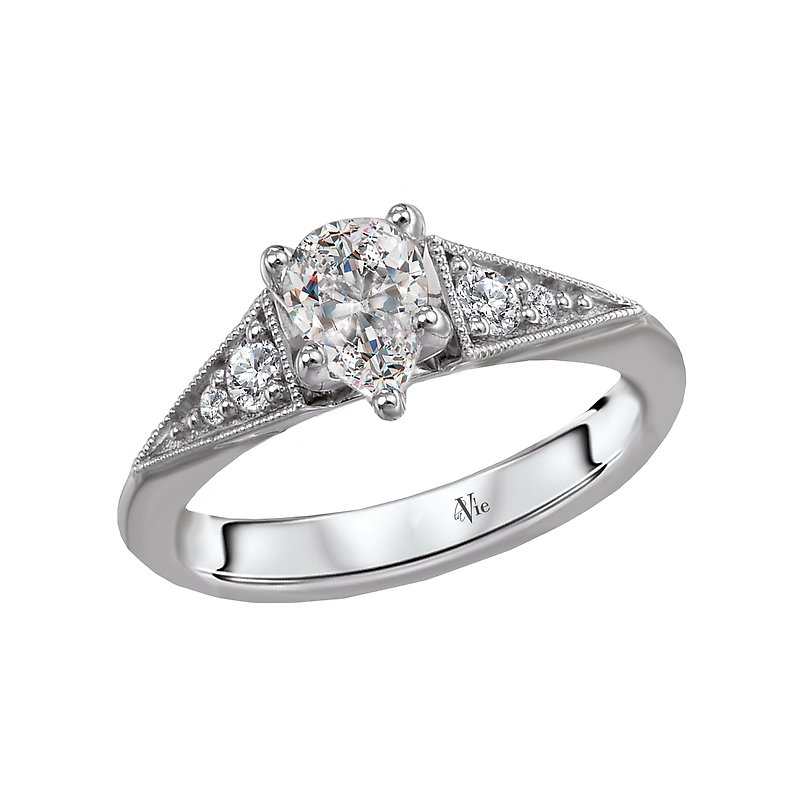 Glemera Bandora White Gold Diamond Engagement Ring Semi-Mount