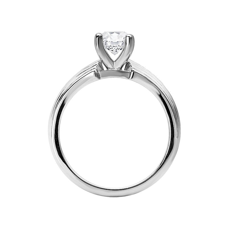 Orbelle Diamond Solitaire Semi-Mount Engagement Ring | 14K White Gold Oval 7.5x5.5mm