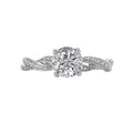 Bandora 14K White Gold Semi-Mount Diamond Ring with Lab Grown Diamond