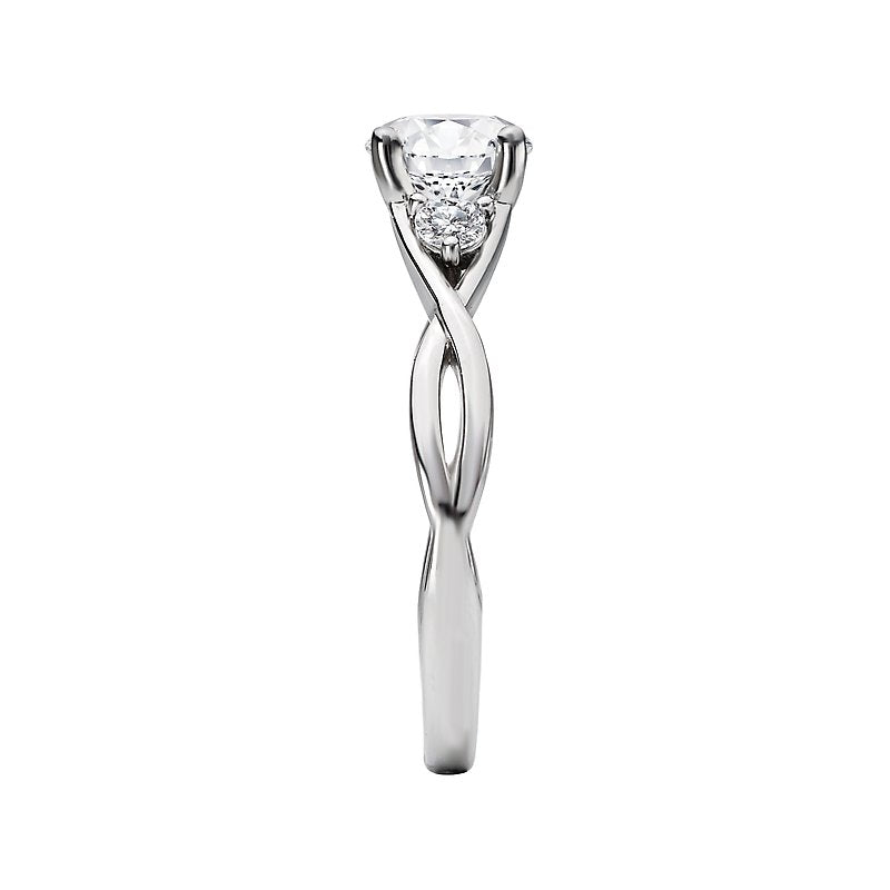 Orbelle 3-Stone Lab Grown Diamond White Gold Engagement Ring
