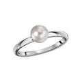 Luxora Classic 14K White Gold Freshwater Pearl Ring