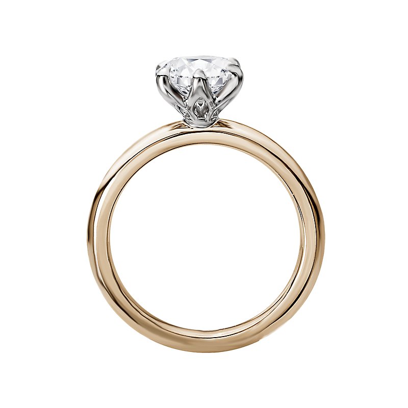 Aurenza Bandoras Solitaire Diamond Ring - 14K Yellow Gold Semi-Mount