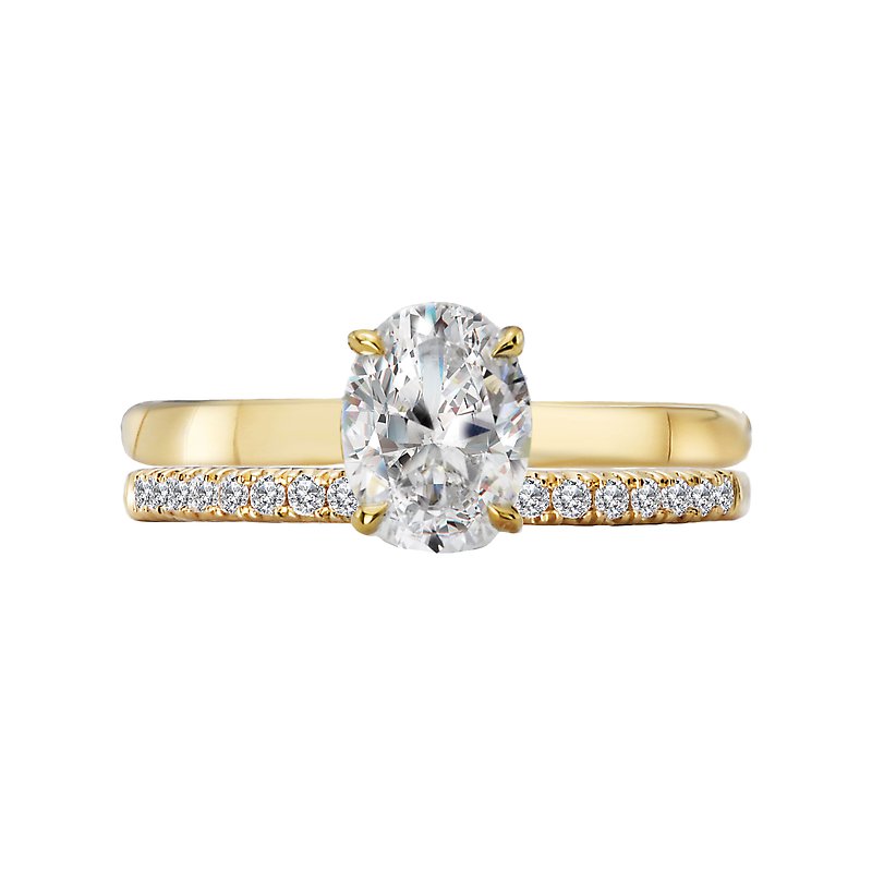 Orbelle Halo Lab Grown Diamond Semi-Mount Engagement Ring in 14K Yellow Gold