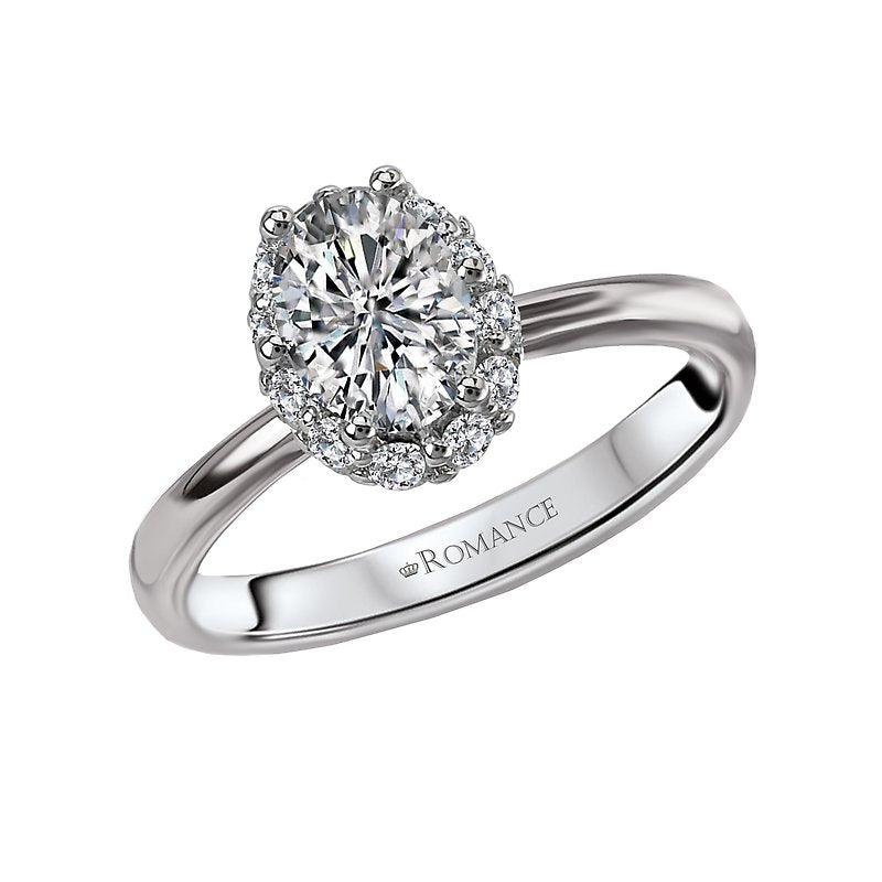 Orbelle Halo Diamond Engagement Ring in 14K White Gold